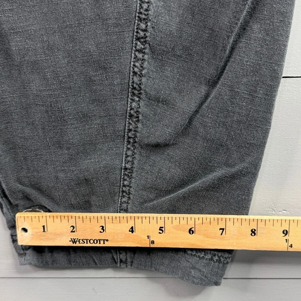 Free People High Road Barrel Pants Womens XS Charcoal Gray Linen Blend Boho